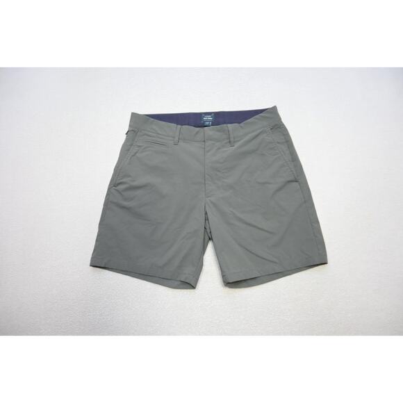 J Crew Tech Golf Shorts Athletic Wicking Gray Flat 7" INS Casual Mens Size 32 - Picture 1 of 6